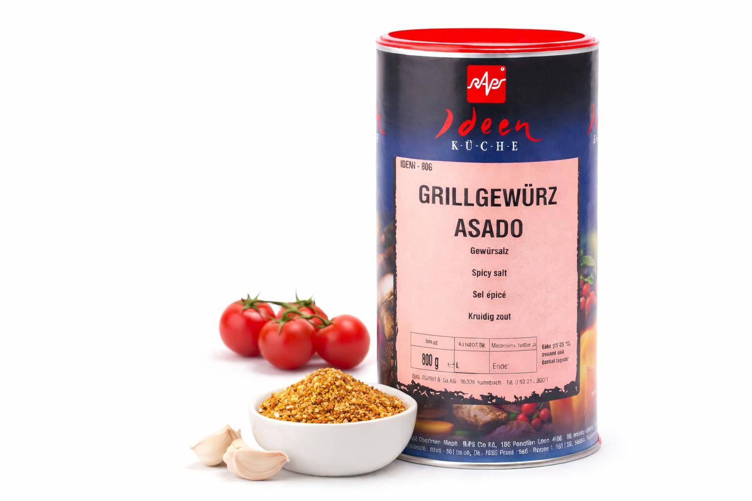 Raps - Grillwürzung Asado, 800 g Dose Raps - Grillwürzung Asado, 800 g Dose