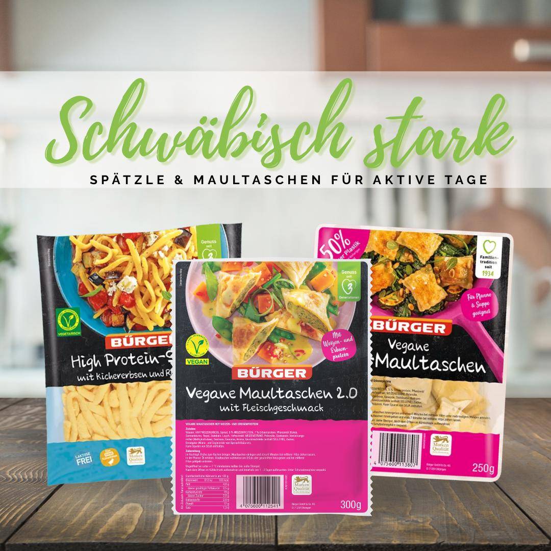 Bürger - "Schwäbisch stark" - Spätzle & Maultaschen für aktive Tage