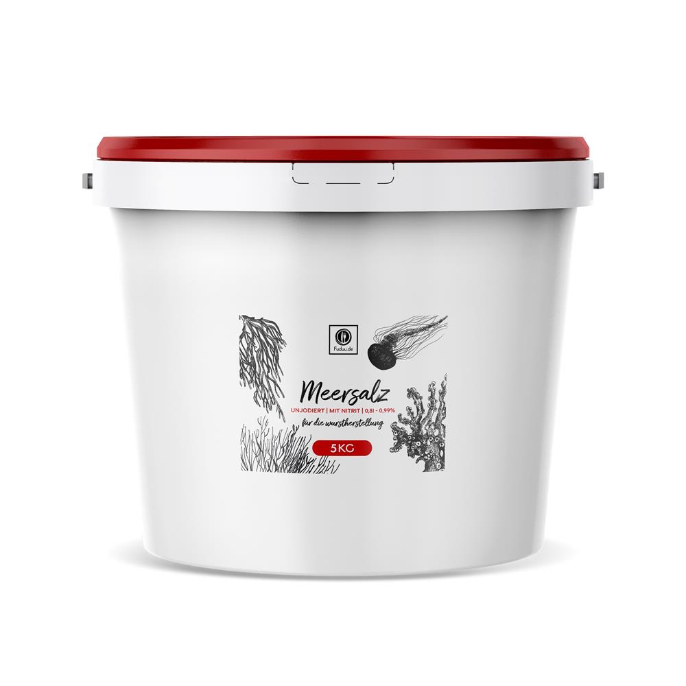 Fuduu.de - Nitritsalz / Pökelsalz mit Meersalz, 0,9%, 5 kg Eimer Fuduu.de - Nitritsalz / Pökelsalz mit Meersalz, 0,9%, 5 kg Eimer