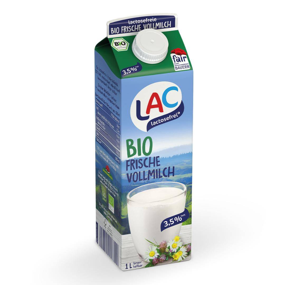 LAC - Bio lactosefreie frische Milch 3,5%, 10 x 1 Liter