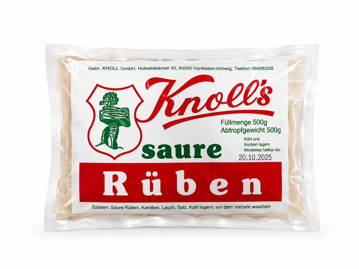 Knoll´s - Saure Rüben, 500 g Beutel