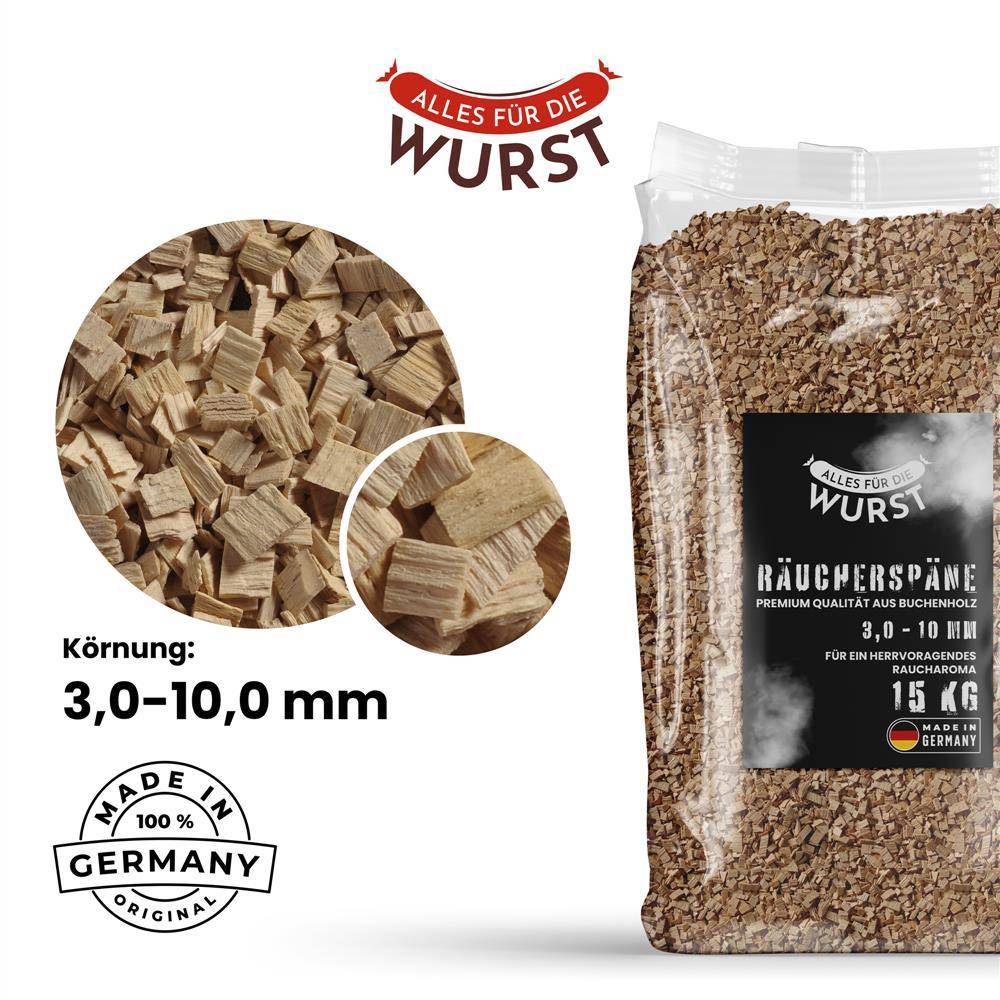 Alles für die Wurst - Räuchermehl Buche 20/160, grob, 15 kg Sack Alles für die Wurst - Räuchermehl Buche 20/160, grob, 15 kg Sack
