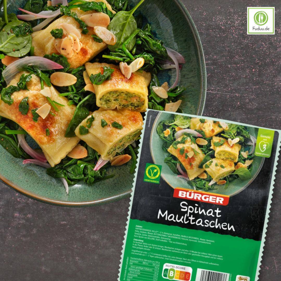Bürger - Spinat Maultaschen, 300 g Beutel