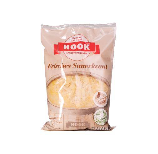 Hook - Frisches Sauerkraut, 5 x 500 g Beutel