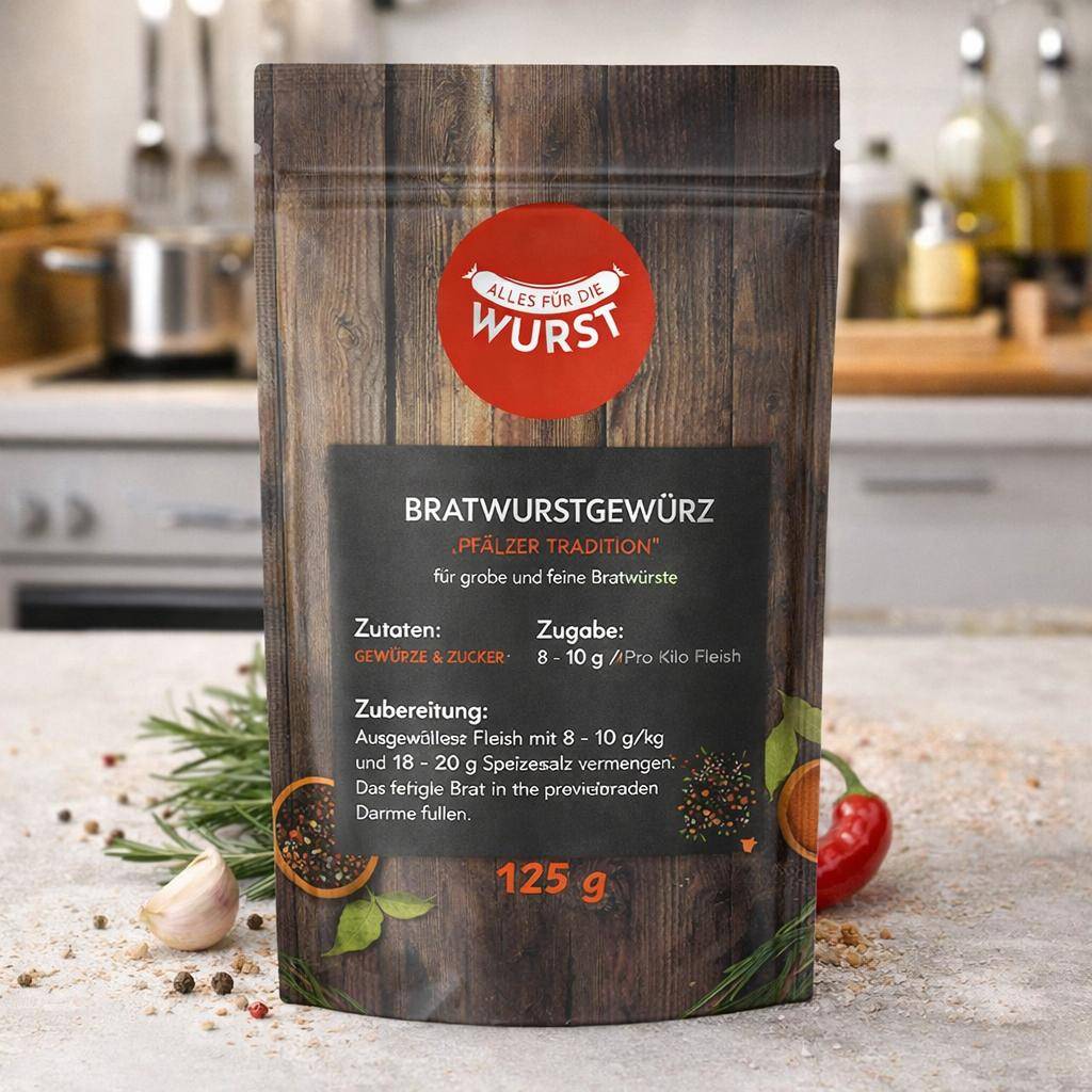 Alles für die Wurst - Bratwurstgewürz, 125 g Beutel