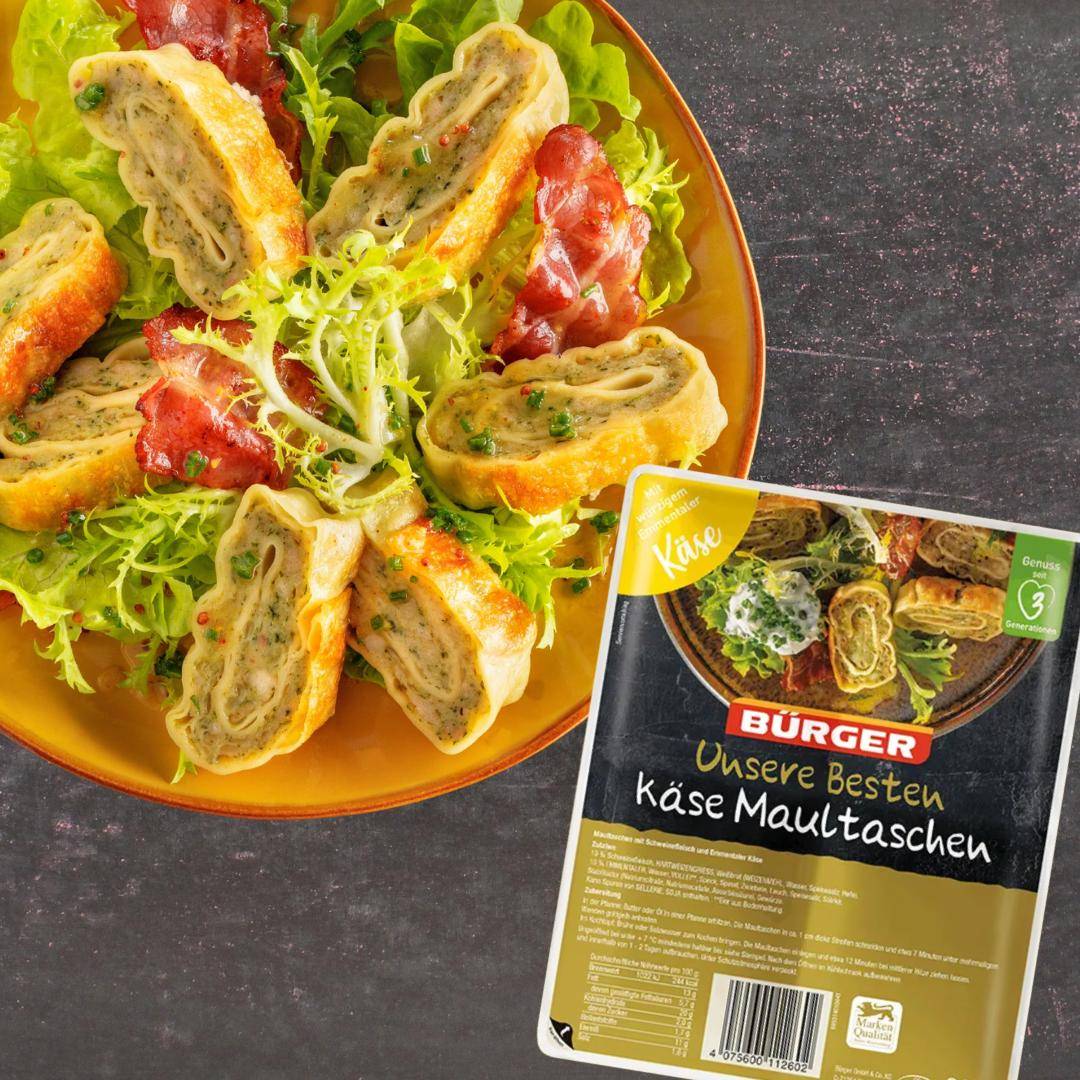 Bürger - "Unsere Besten" Käse Maultaschen, 360 g Beutel