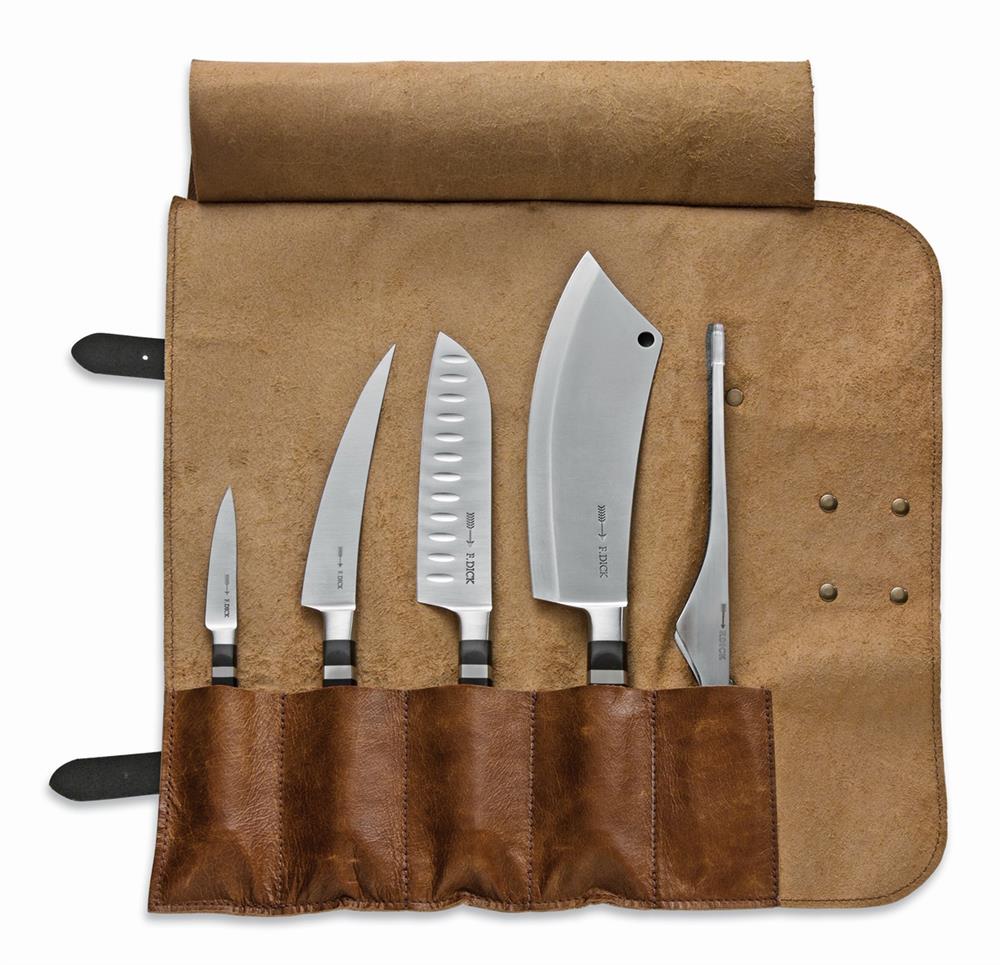 F. DICK - Leder-Rolltasche 1905, 5-tlg, braun, 8196800 F. DICK - Leder-Rolltasche 1905, 5-tlg, braun, 8196800
