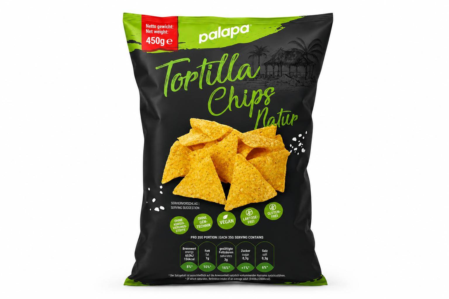 Palapa - Tortilla Chips natur, 450 g Tüte
