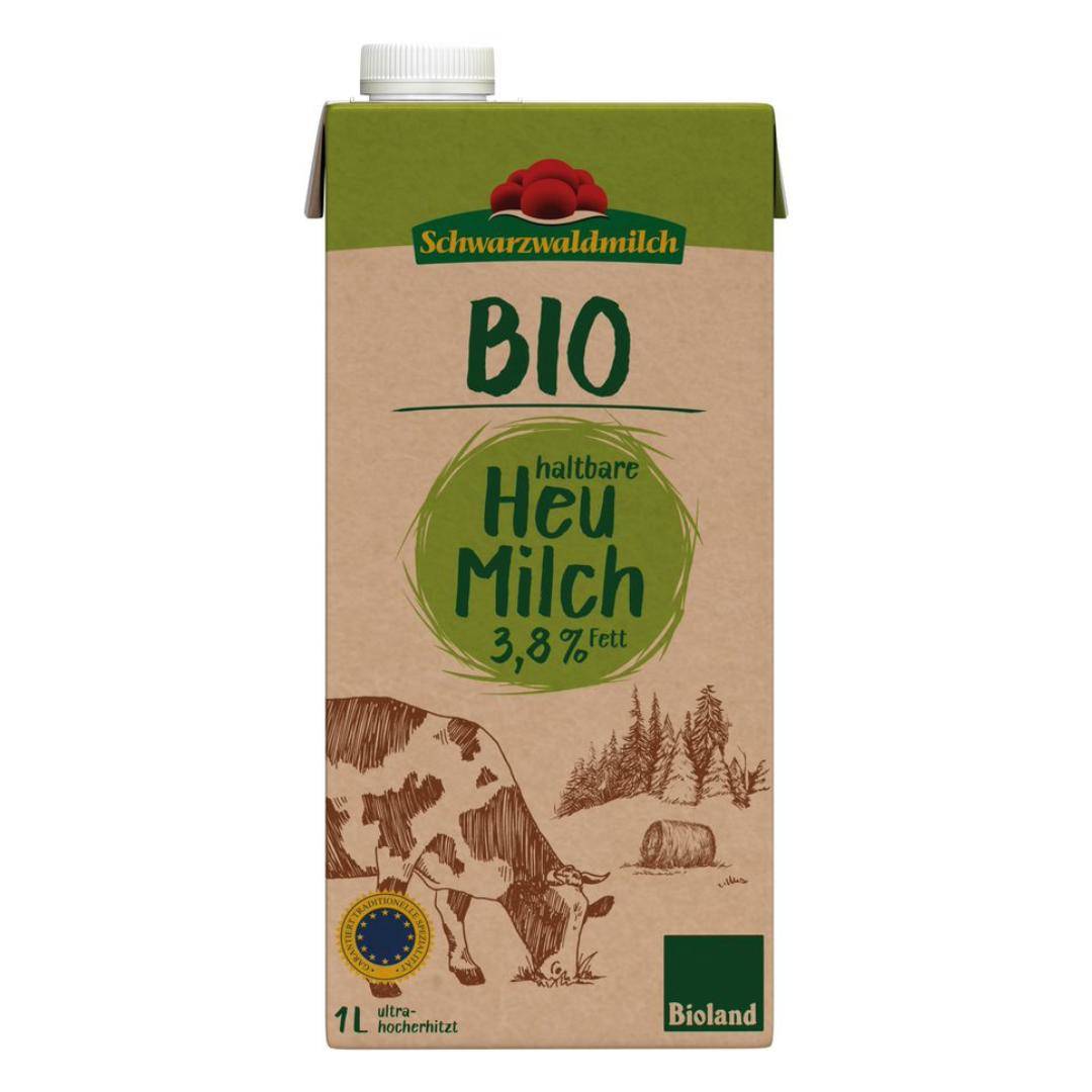 Schwarzwaldmilch Bioland - H-Heumilch 3,8%, 12 x 1 Liter Schwarzwaldmilch Bioland - H-Heumilch 3,8%, 12 x 1 Liter