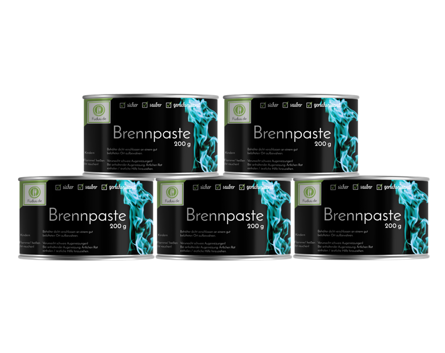 Fuduu.de - Brennpaste, 5 x 200g Dose Fuduu.de - Brennpaste, 5 x 200g Dose