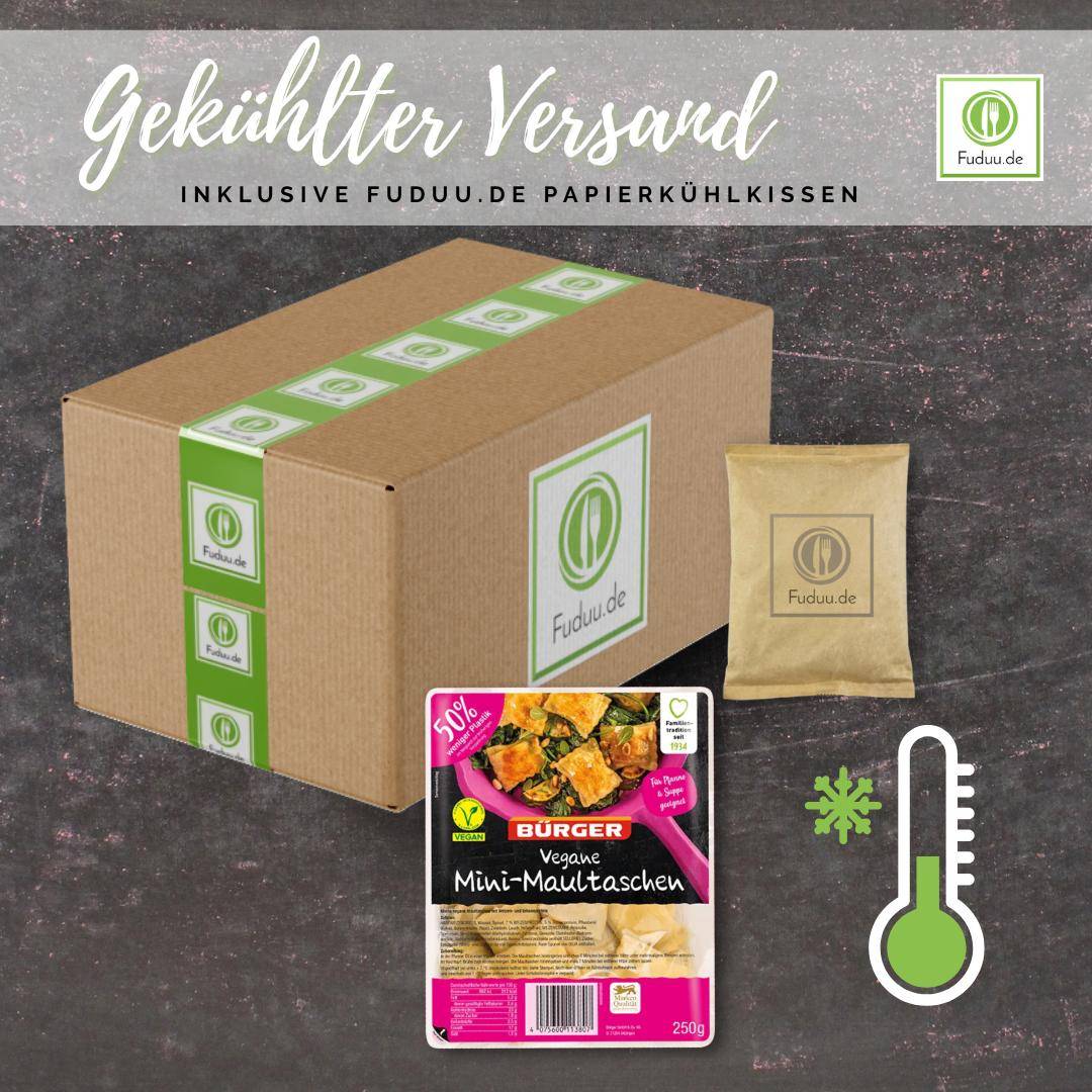 Bürger - Vegane Mini-Maultaschen, 250 g Beutel Bürger - Vegane Mini-Maultaschen, 250 g Beutel