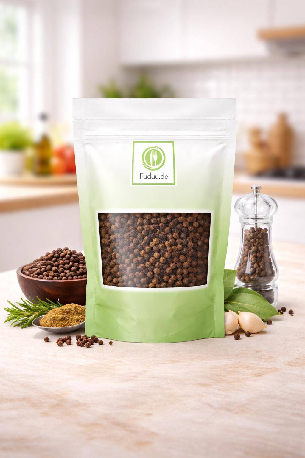 Fuduu.de - Pfeffer schwarz ganz, 500 g Beutel