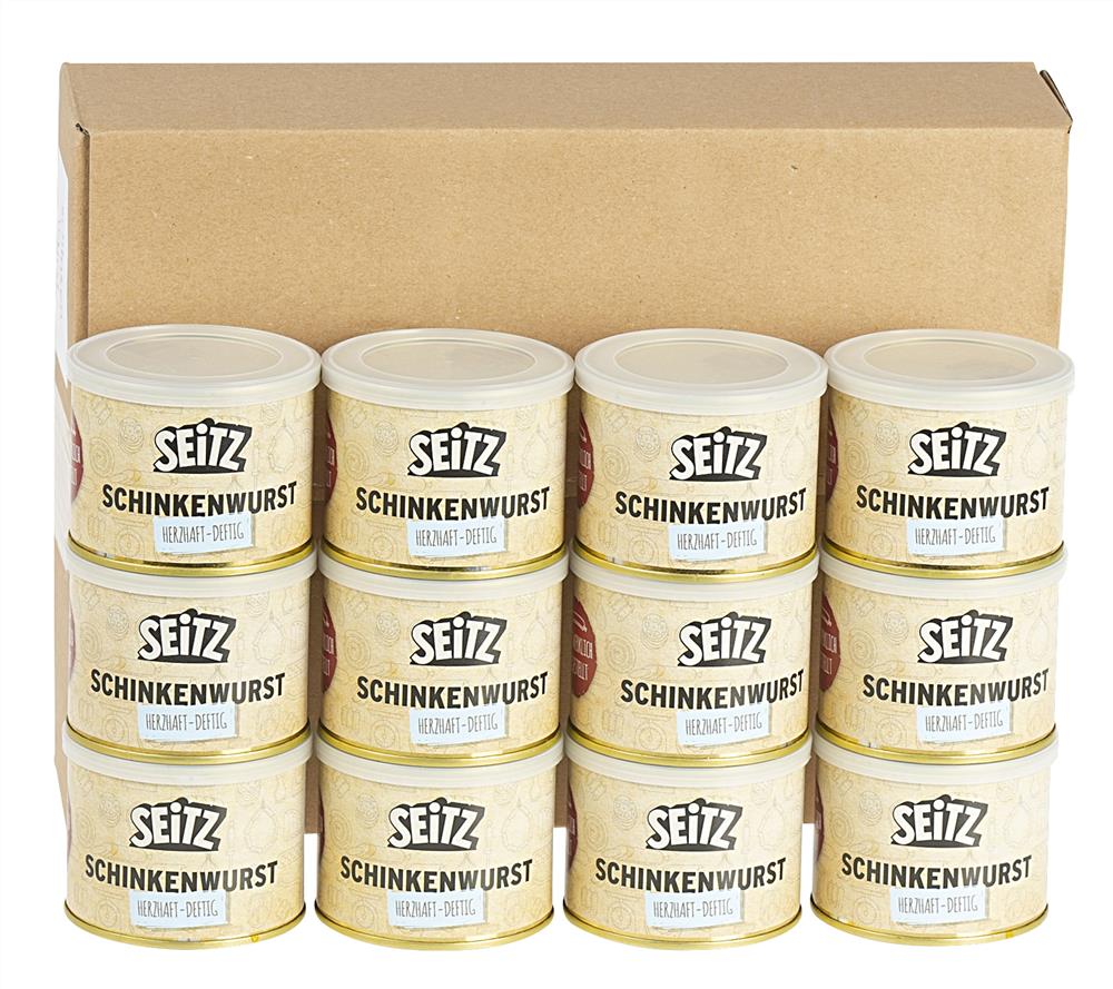 Seitz - Vollkonserven Schinkenwurst, 12 x 200 g Dose Seitz - Vollkonserven Schinkenwurst, 12 x 200 g Dose