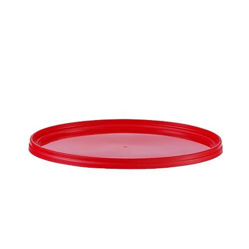 Kunststoff Eimer farbig, 5,5  ltr., mit Deckel, rot