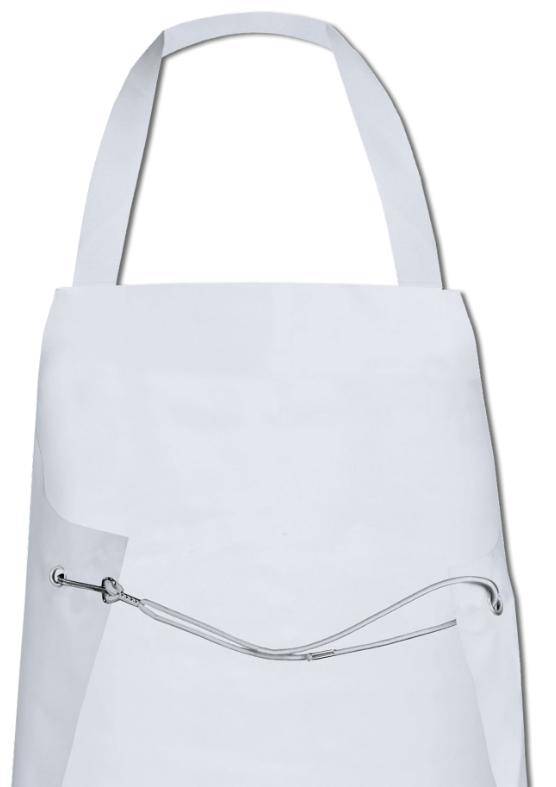 Best4Food - "Bären PU" Folienschürze, mit praktischen Gummiverschluss, blau, Größe: 120 cm