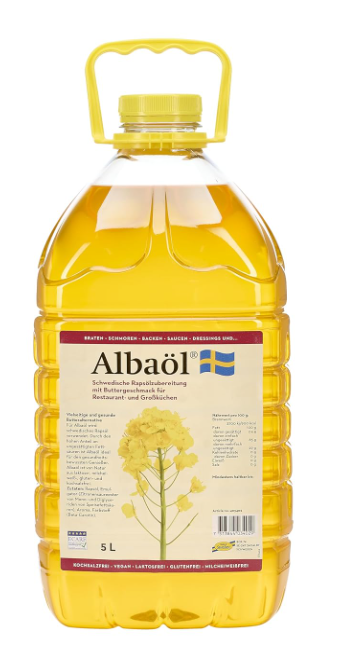 Albaöl - Rapsöl mit Buttergeschmack - 5 Liter Albaöl - Rapsöl mit Buttergeschmack - 5 Liter