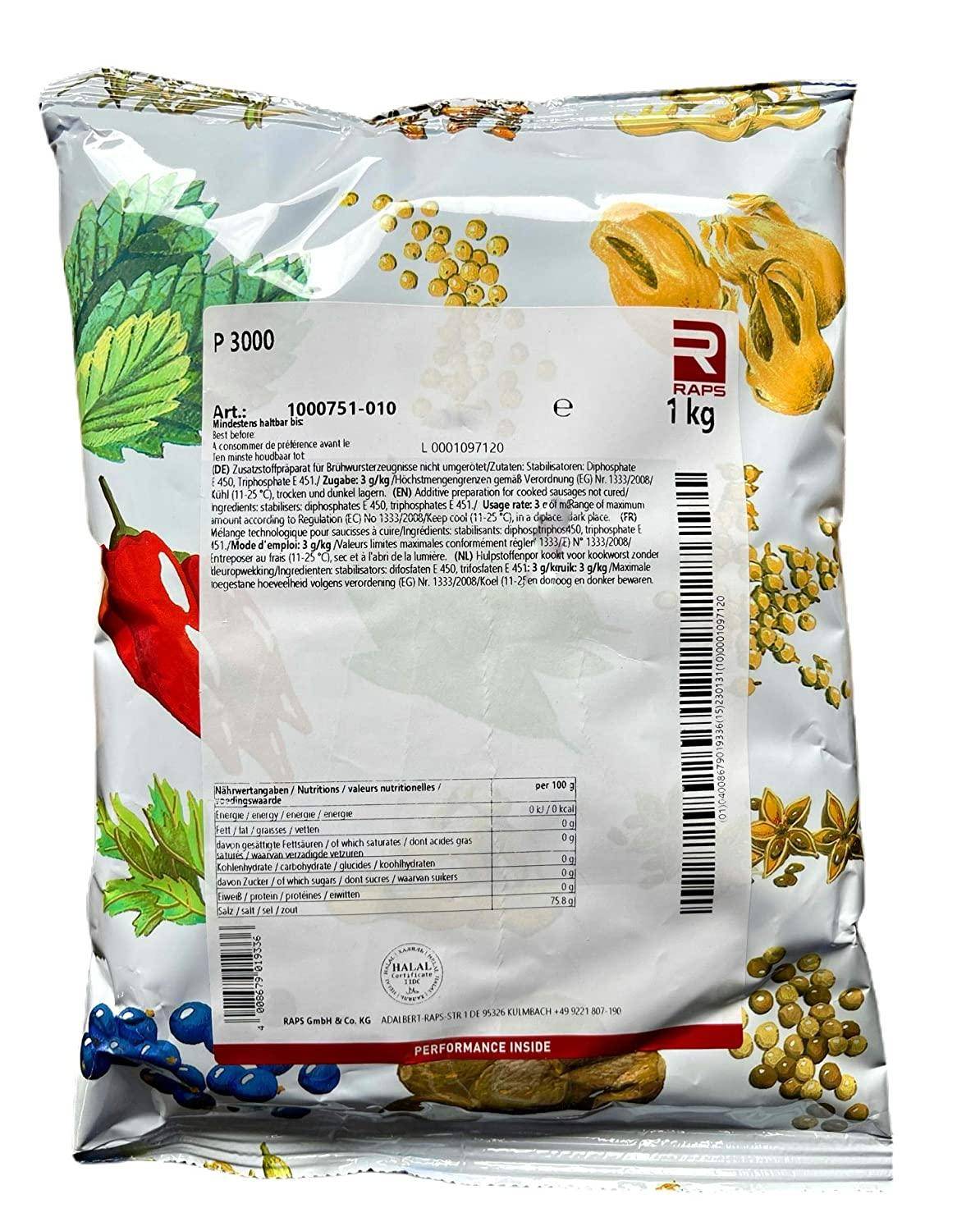 Raps - P3000, Kutterhilfsmittel ohne Umrötung, 1 kg Beutel