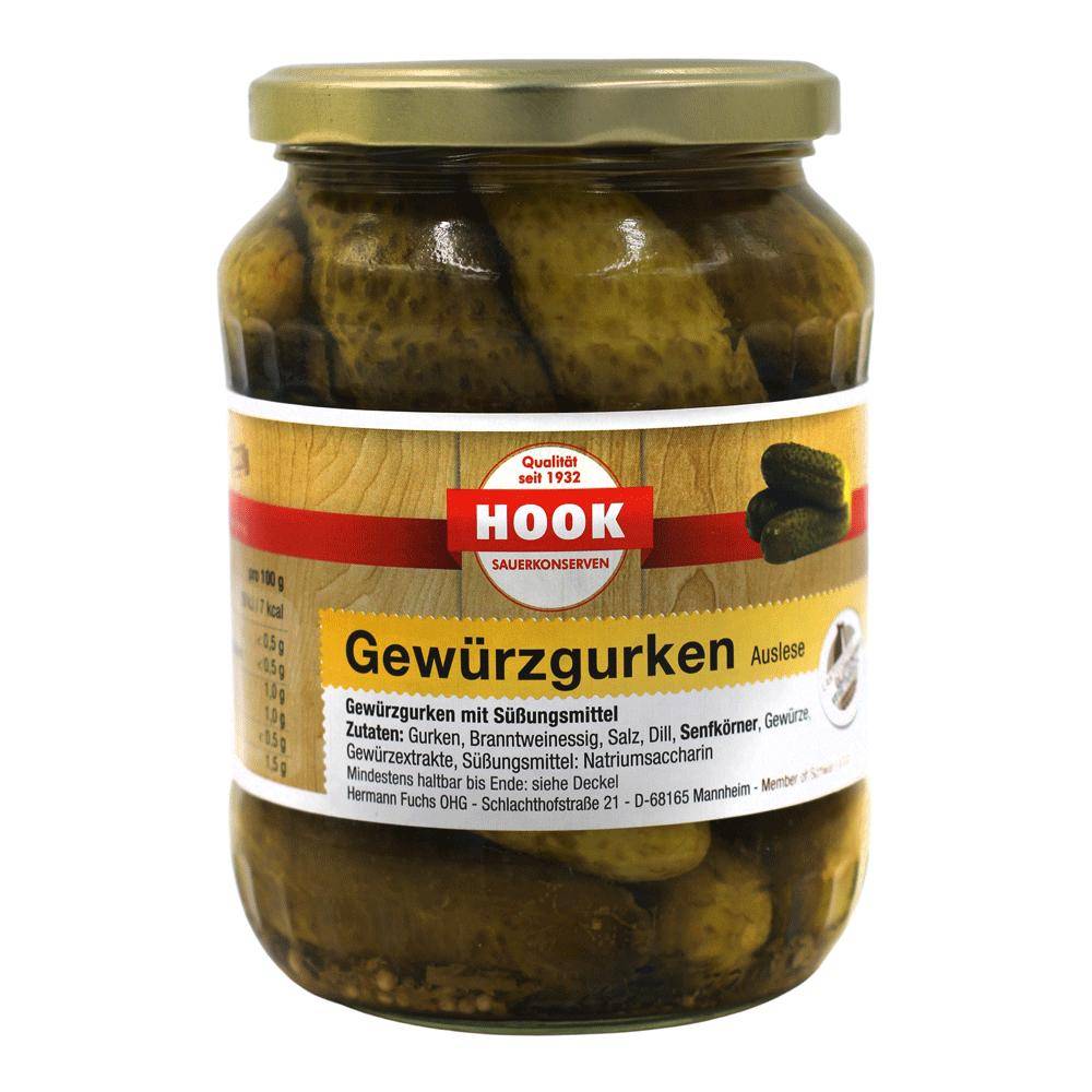 Hook - Gewürzgurken "Auslese", 6 x 360 g Glas