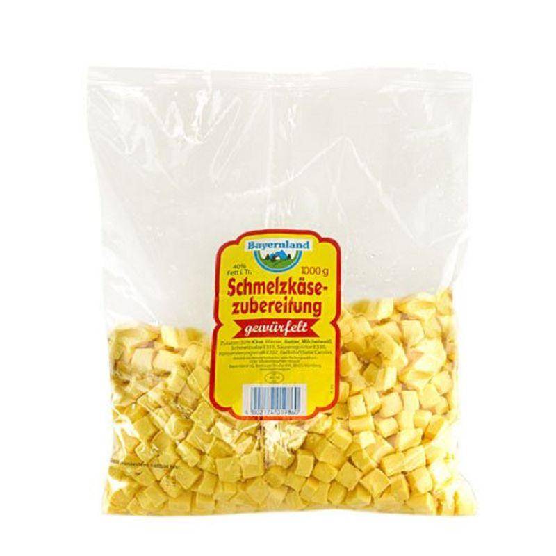 Bayernland - Schmelzkäse-Würfel, 1 kg Beutel Bayernland - Schmelzkäse-Würfel, 1 kg Beutel