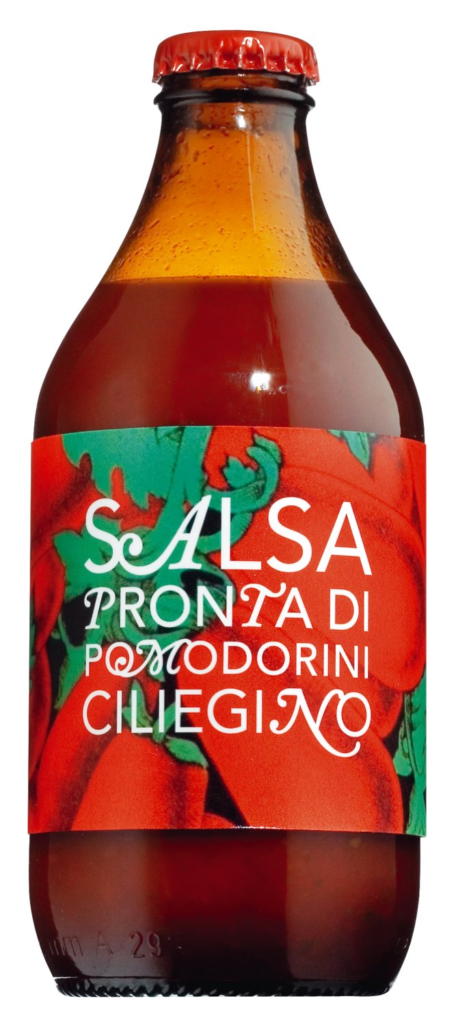 Il pomodoro più buono - Salsa pronta di pomodorini ciliegino, 320 ml Flasche Il pomodoro più buono - Salsa pronta di pomodorini ciliegino, 320 ml Flasche