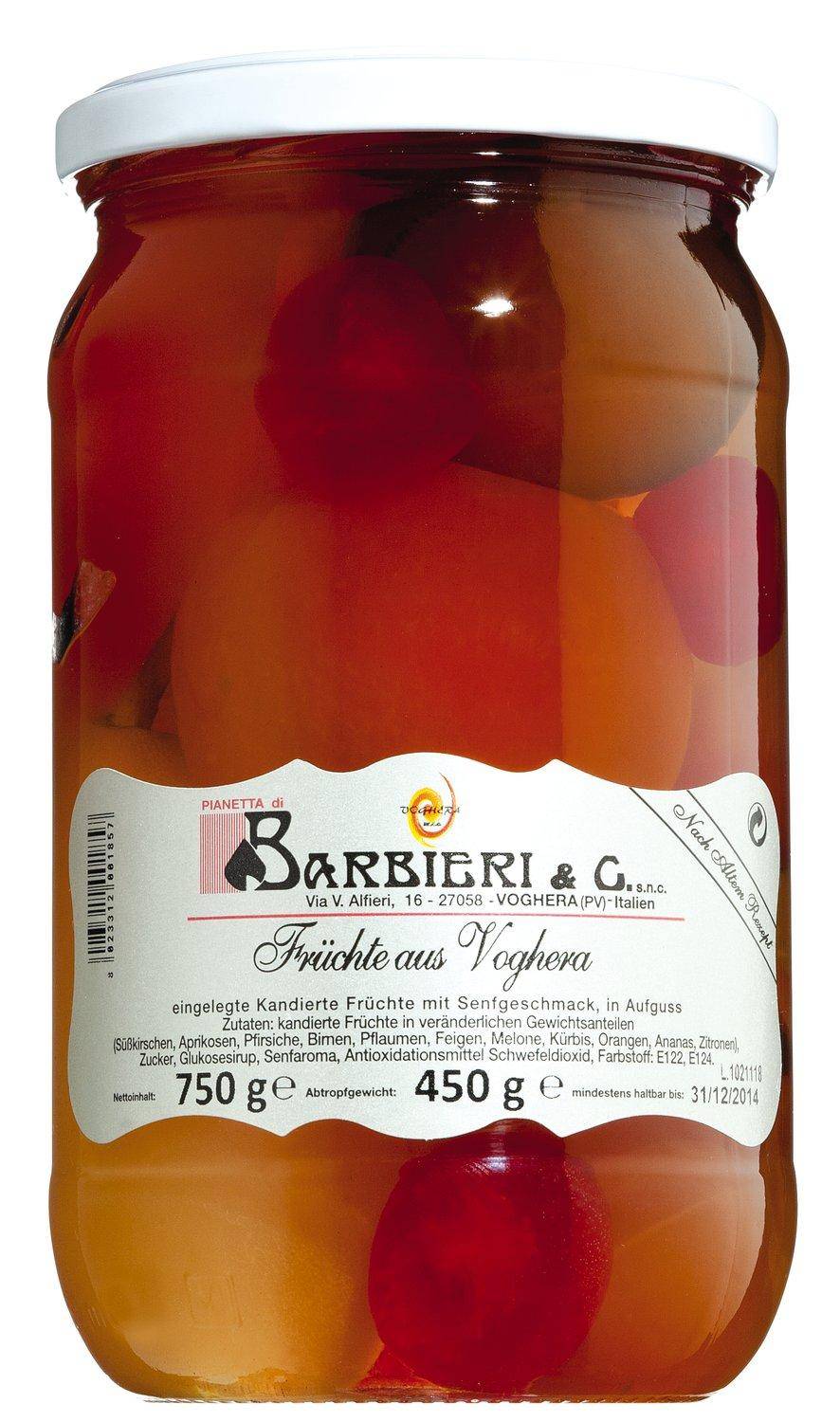 Barbieri - Mostarda di Voghera, 750 g Glas