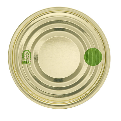 Fuduu.de - Dosendeckel, verschiedene Größen, 100 Stück 73 mm, grüner Punkt