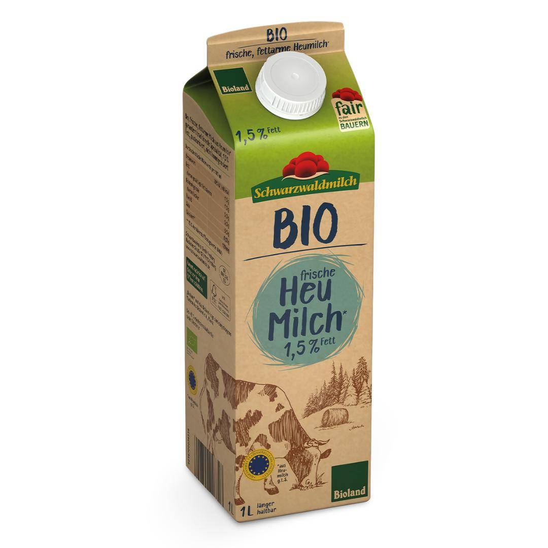 Schwarzwaldmilch - Bioland frische Heumilch 1,5%, 10 x 1 Liter Schwarzwaldmilch - Bioland frische Heumilch 1,5%, 10 x 1 Liter