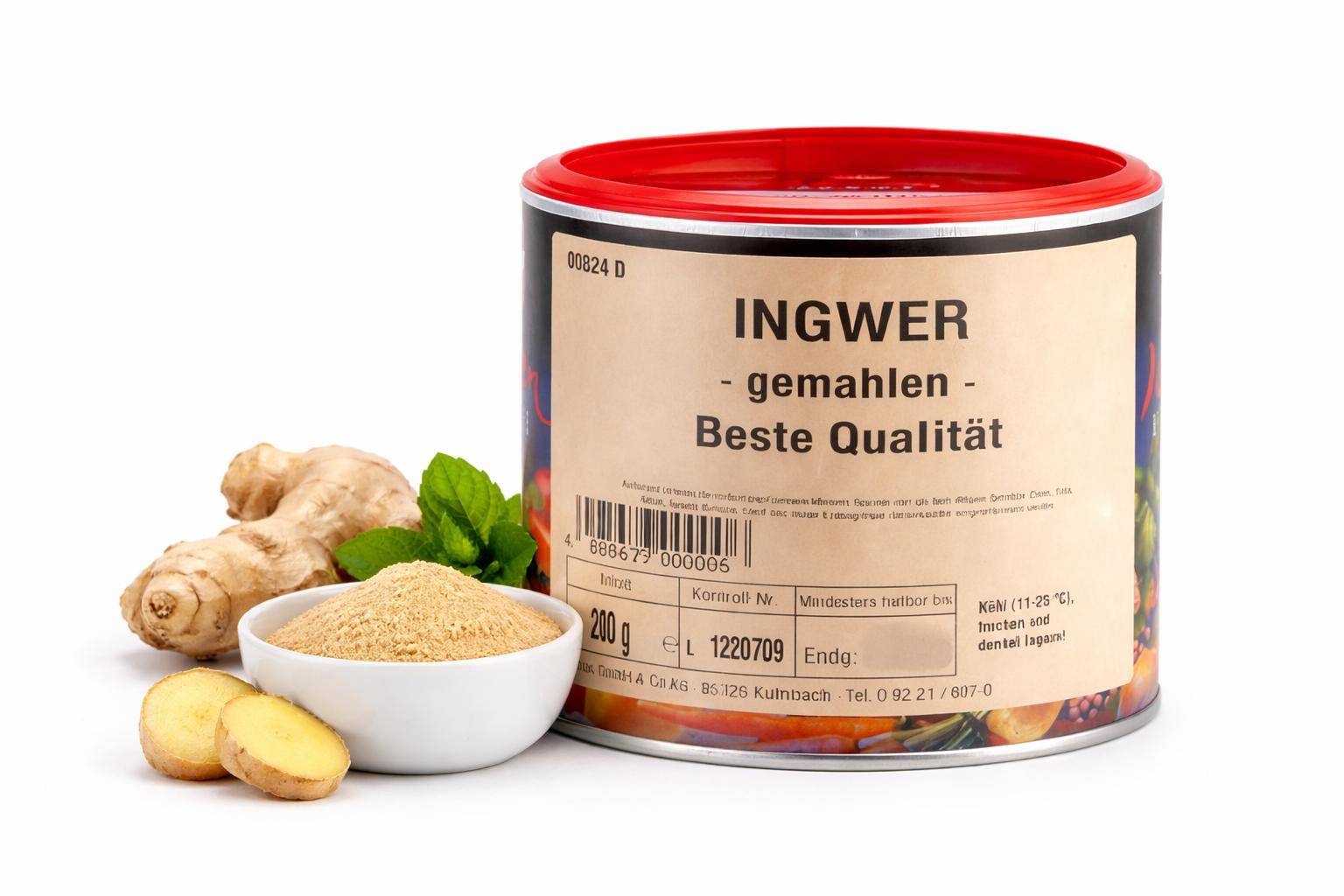 Raps - Ingwer Gemahlen Würzung, 200 g Dose