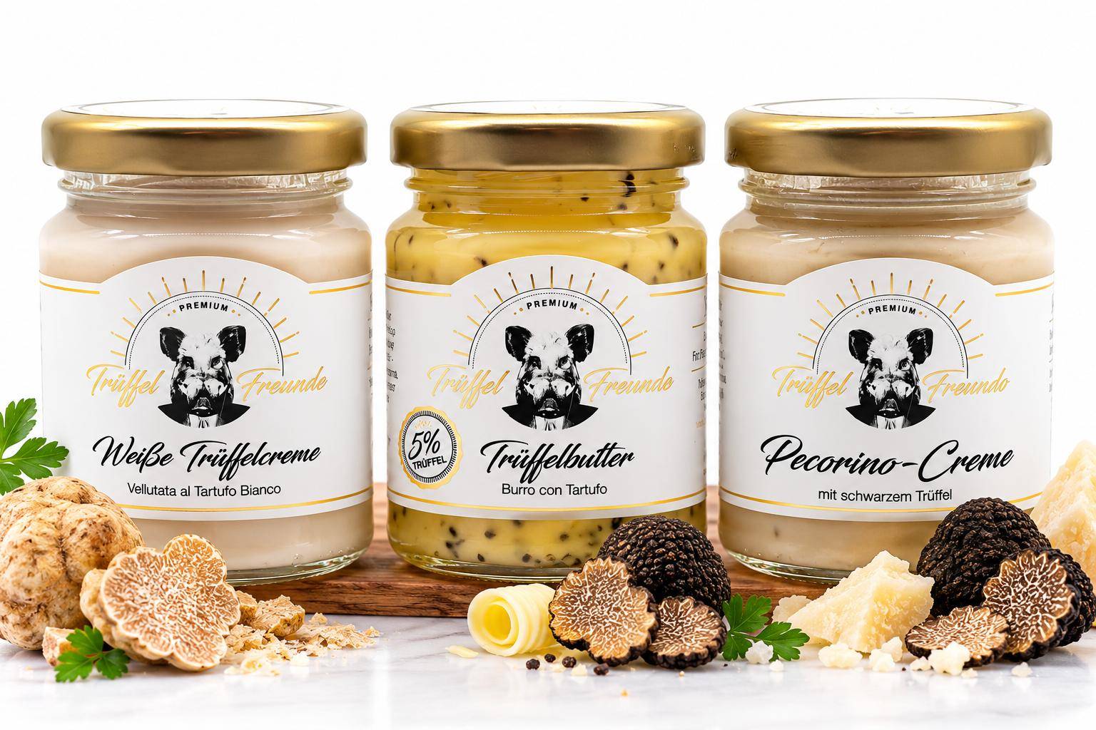 Trüffelfreunde - Trüffelspezialitäten-Set, 3 x 90 g