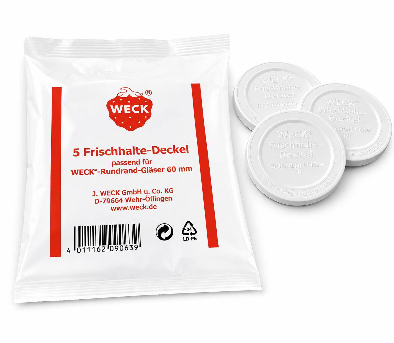 Weck - Frischhaltedeckel für RR 60, 5 Stück