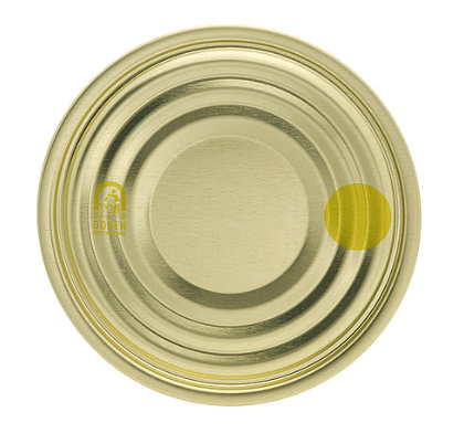 Fuduu.de - Dosendeckel, verschiedene Größen, 100 Stück 73 mm, gelber Punkt