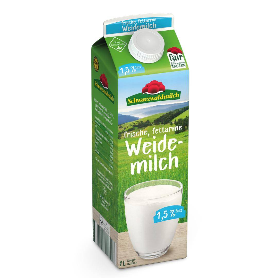 Schwarzwaldmilch - frische Weidemilch 1,5%, 10 x 1 Liter