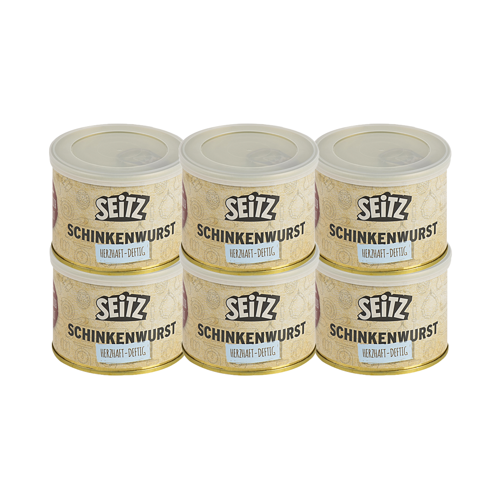 Seitz - Vollkonserven Schinkenwurst, 6 x 200 g Dose Seitz - Vollkonserven Schinkenwurst, 6 x 200 g Dose