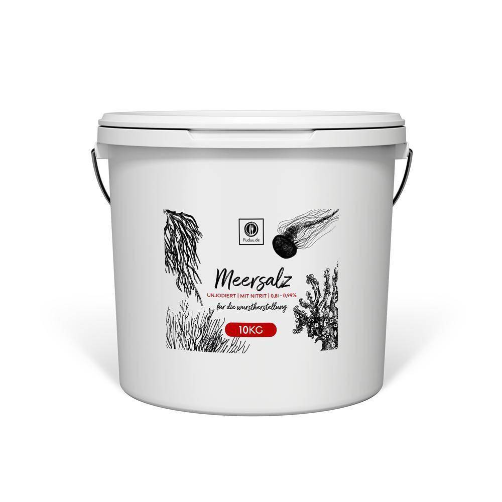 Fuduu.de - Nitritsalz / Pökelsalz mit Meersalz, 0,9%, 10 kg Eimer