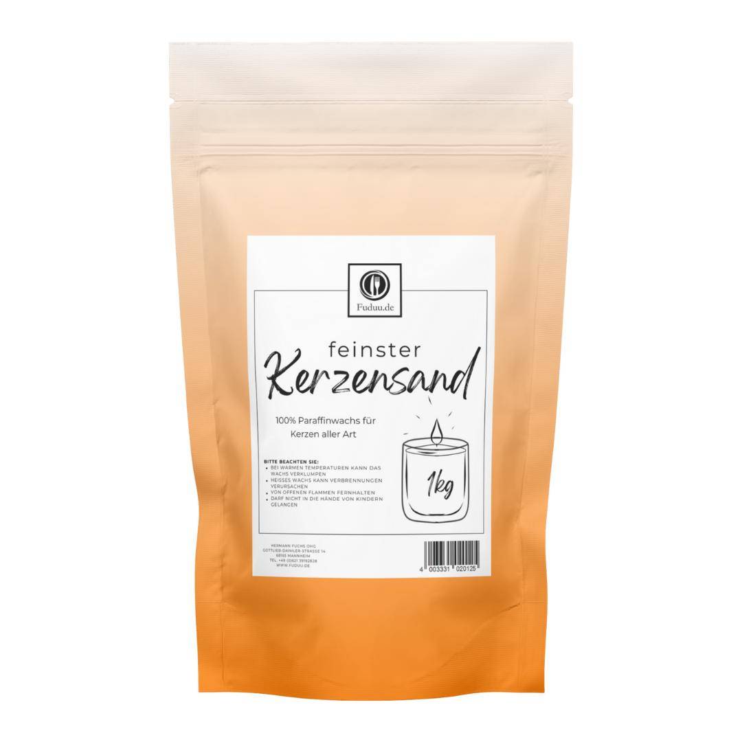 Fuduu.de - Kerzensand, 1 kg Beutel, inklusive 10 Kerzendochte