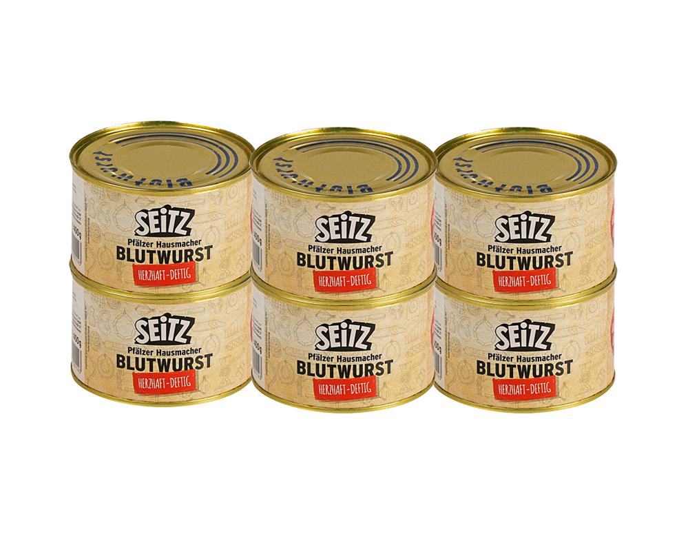 Seitz - Vollkonserven Blutwurst, 6 x 400 g Dose