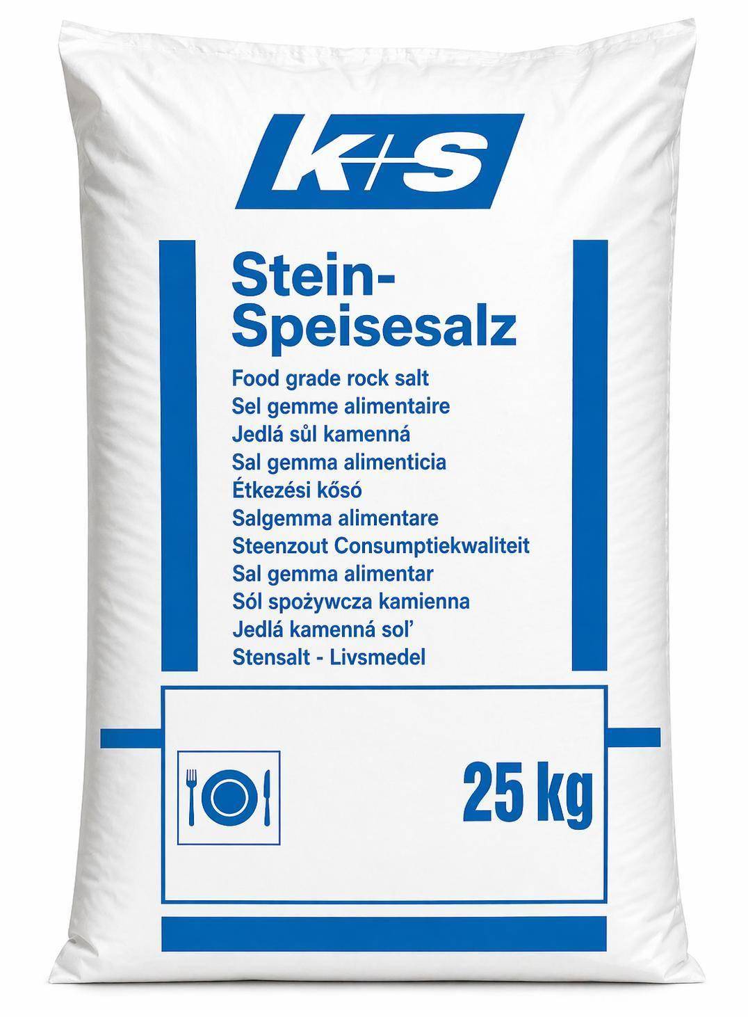 K+S - Steinspeisesalz, 1,4-0,4 mm Körnung, 25 kg Sack