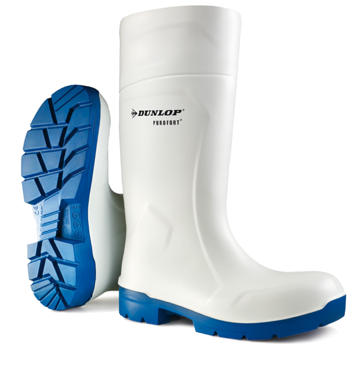 Dunlop - "Purofort MultiGrip Safety", weiß, ohne Stahlkappe, Größe EU 49/50