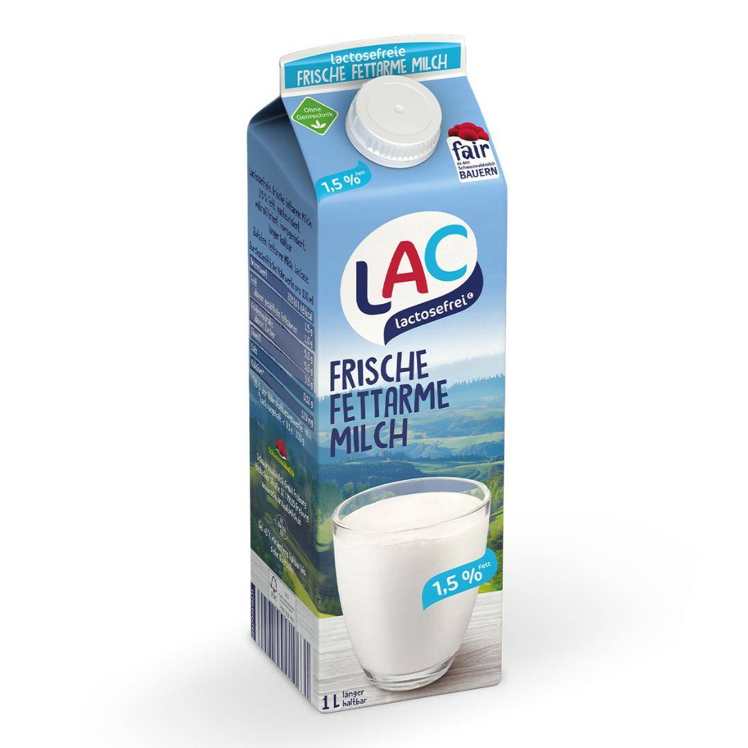 LAC - lactosefreie frische Milch 1,5%, 12 x 1 Liter