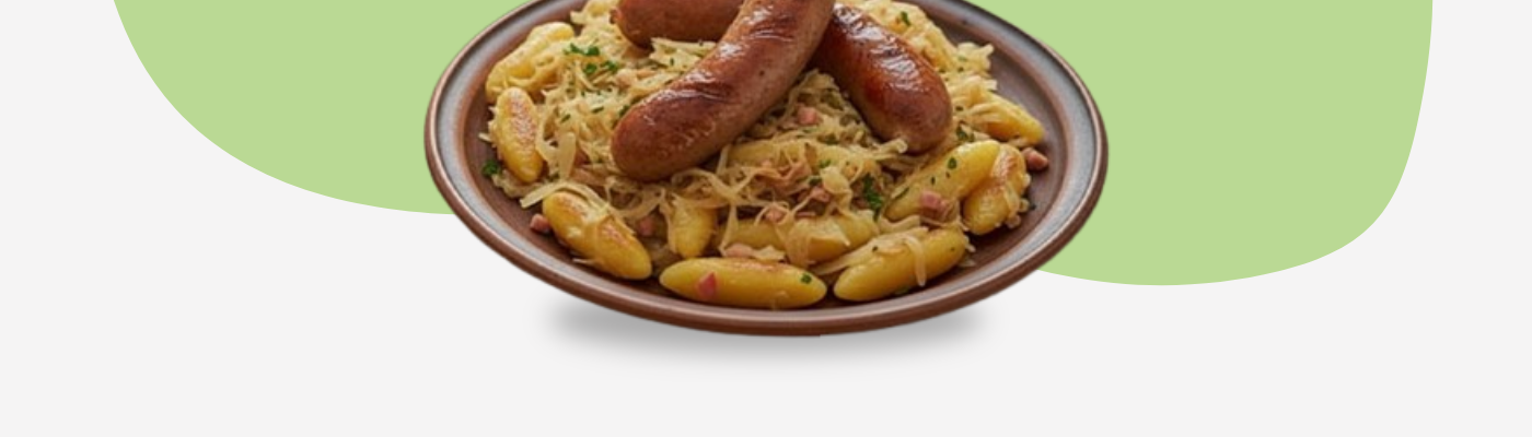 Schupfnudelpfanne mit Sauerkraut & Röstzwiebeln