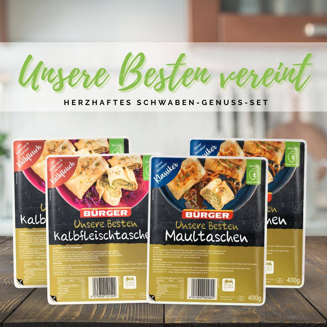 Bürger - "Unsere Besten vereint" - Herzhaftes Schwaben-Genuss-Set Bürger - "Unsere Besten vereint" - Herzhaftes Schwaben-Genuss-Set
