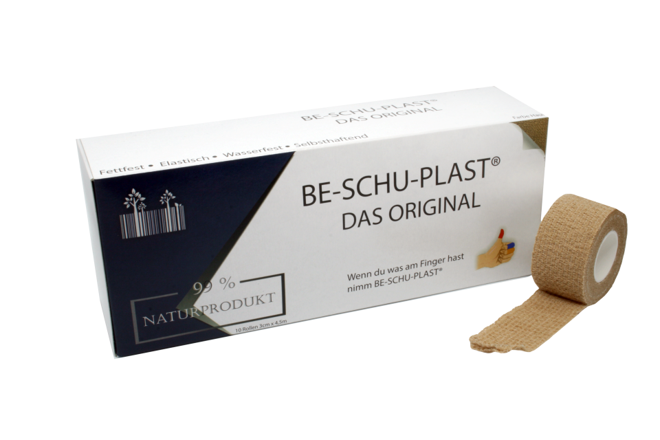 BE-SCHU-PLAST - Fingerverband, 4,5m x 3cm, Farbe: Haut, 1 Packung á 10 Rollen BE-SCHU-PLAST - Fingerverband, 4,5m x 3cm, Farbe: Haut, 1 Packung á 10 Rollen