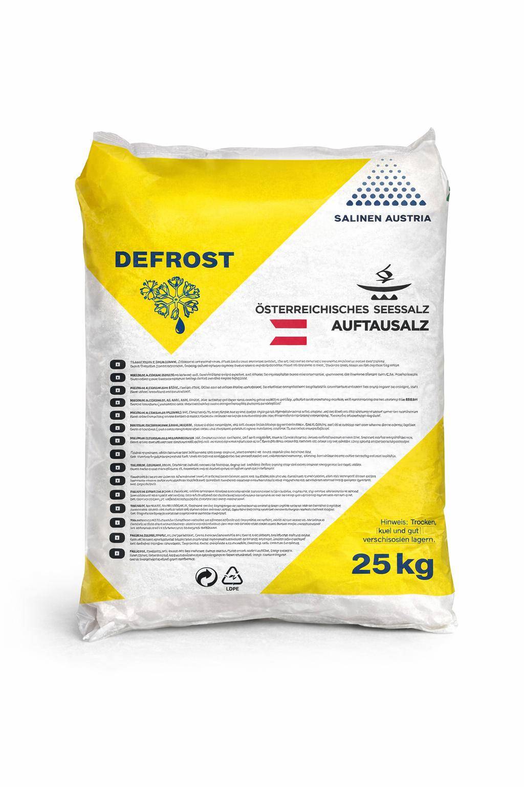DEFROST - Auftausalz, Streusalz, 25 kg Sack DEFROST - Auftausalz, Streusalz, 25 kg Sack