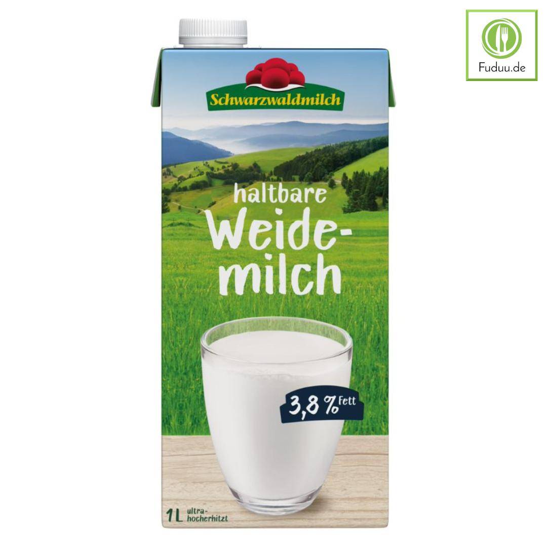 Schwarzwaldmilch - H-Weidemilch 3,8%, 12 x 1 Liter