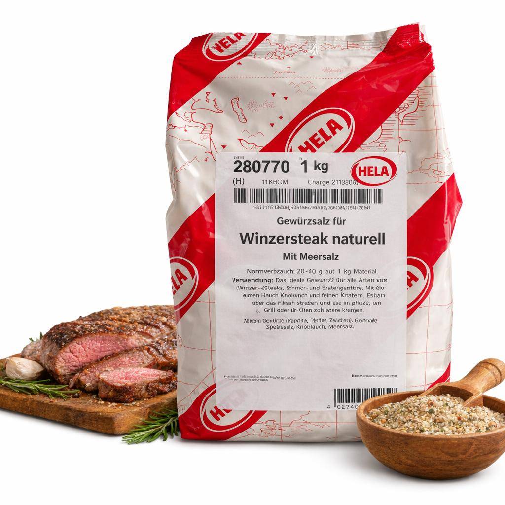 Hela - Winzersteak C Gewürzsalz, 1 kg Beutel Hela - Winzersteak C Gewürzsalz, 1 kg Beutel