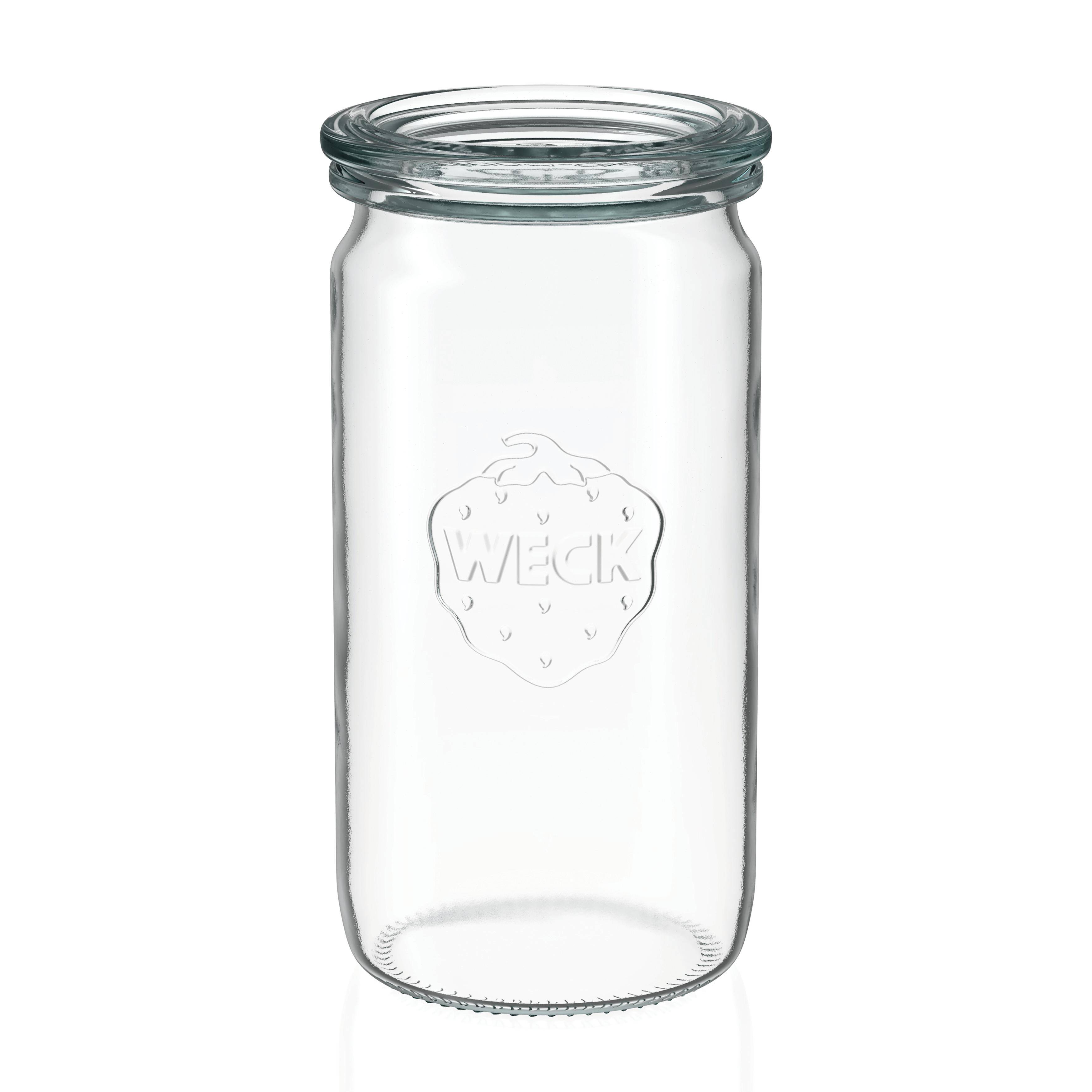 Weck - Zylinderglas mit Deckel, 340 ml, 975, 6 Stück