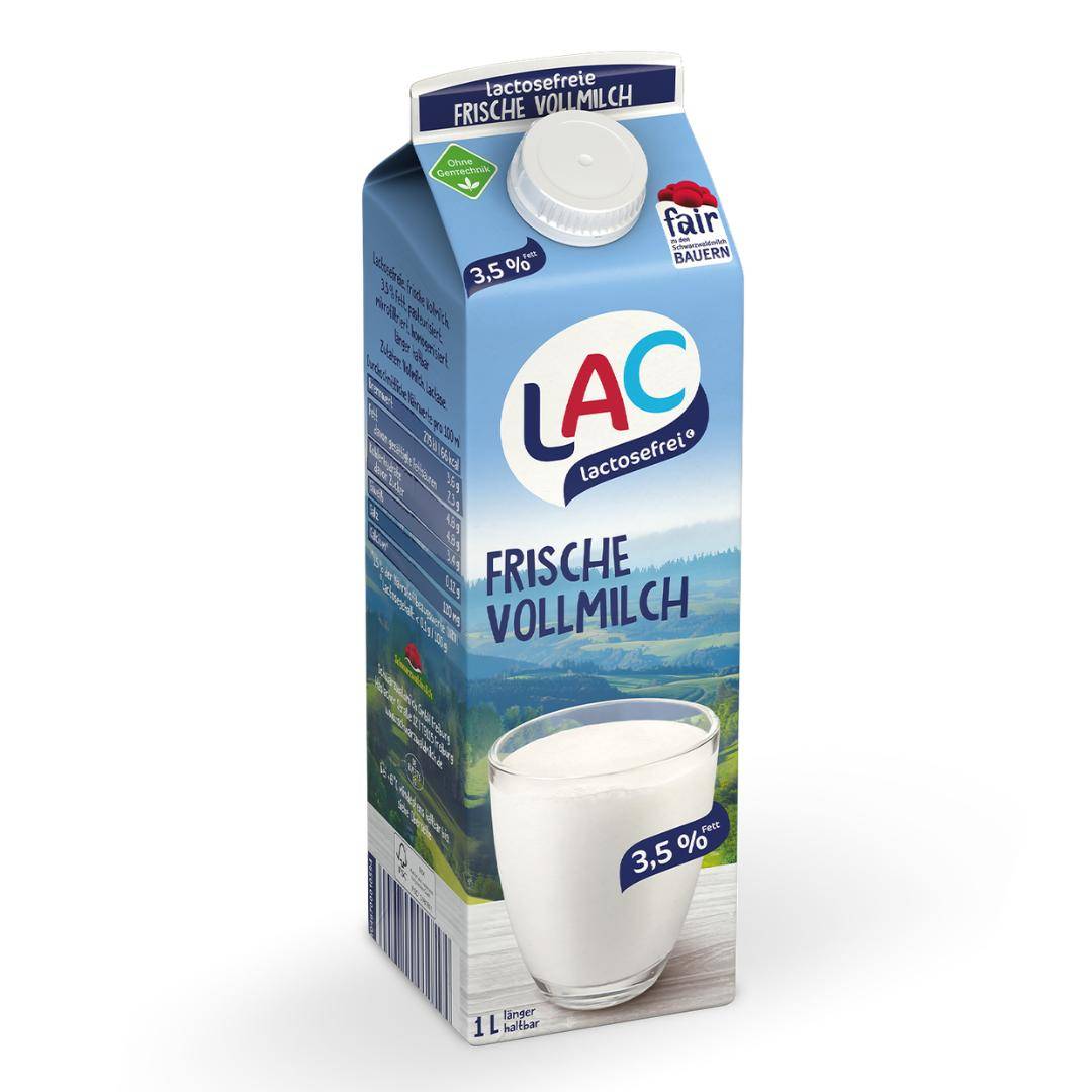 LAC - lactosefreie frische Milch 3,5%, 12 x 1 Liter