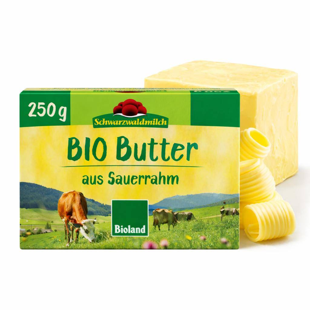 Schwarzwaldmilch - Bioland Sauerrahmbutter, 250 g Packung