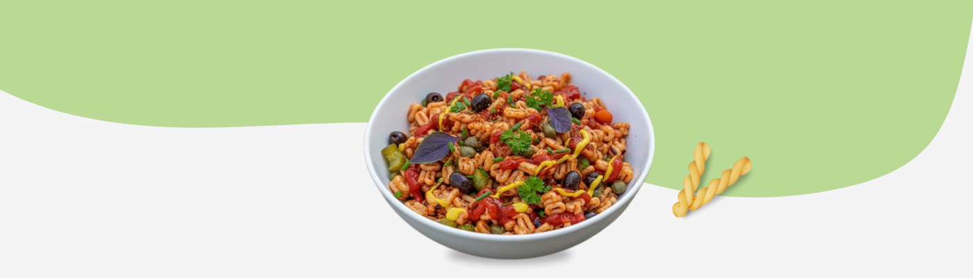 BBQ-Buchstaben-Pasta-Salat