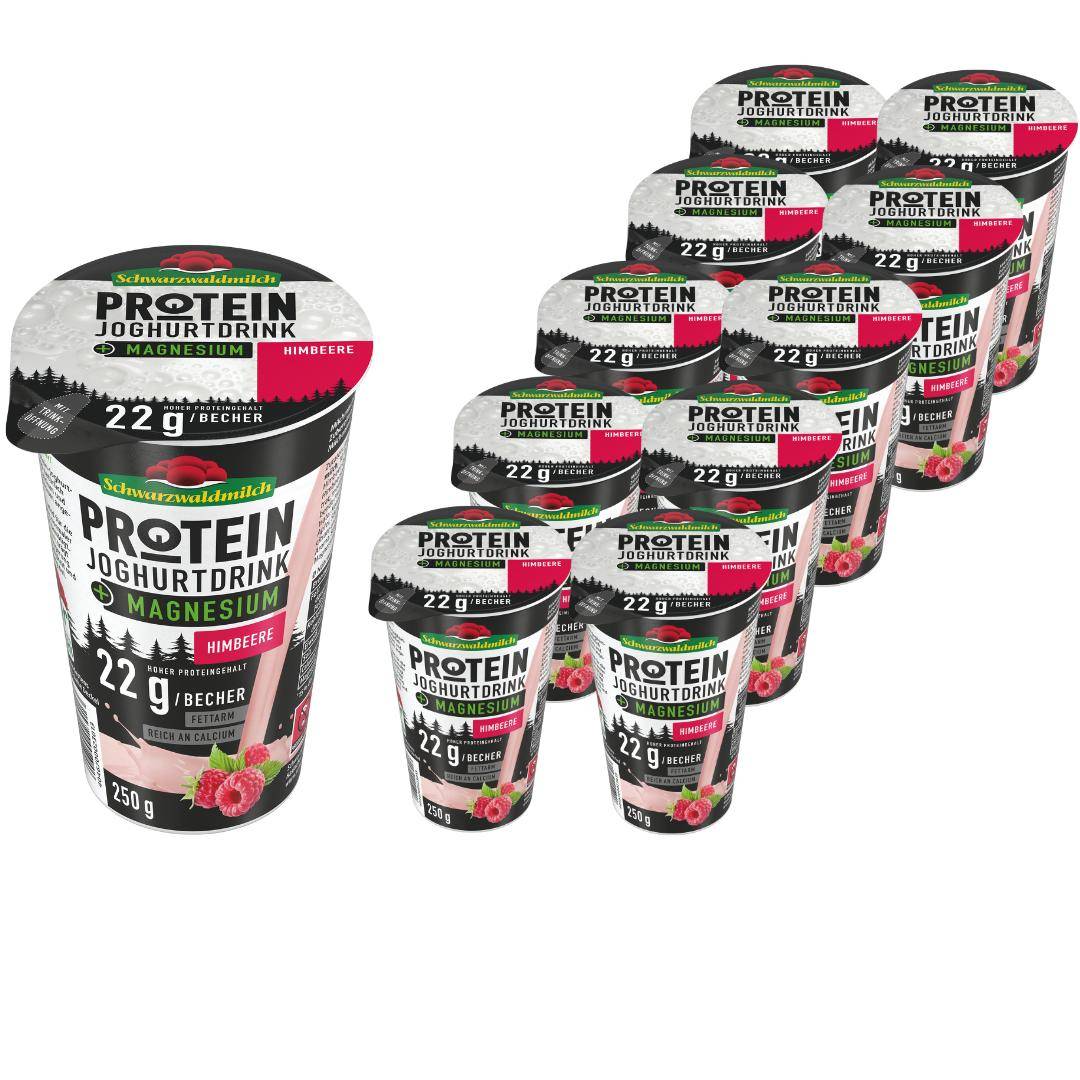 Schwarzwaldmilch Protein - Joghurt Drink Himbeere 0,9% Fett, 10 x 250 ml Schwarzwaldmilch Protein - Joghurt Drink Himbeere 0,9% Fett, 10 x 250 ml